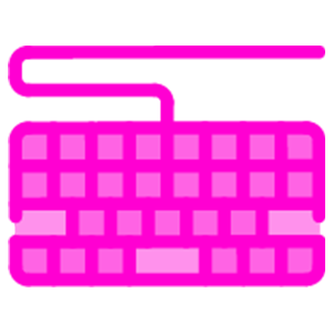 Pink keyboard with light pink keys